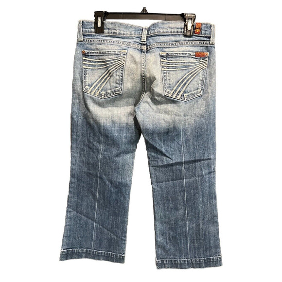 7 For All Mankind Dojo Capri Light Wash‎ Women's Jeans Size 30 - Picture 2 of 5